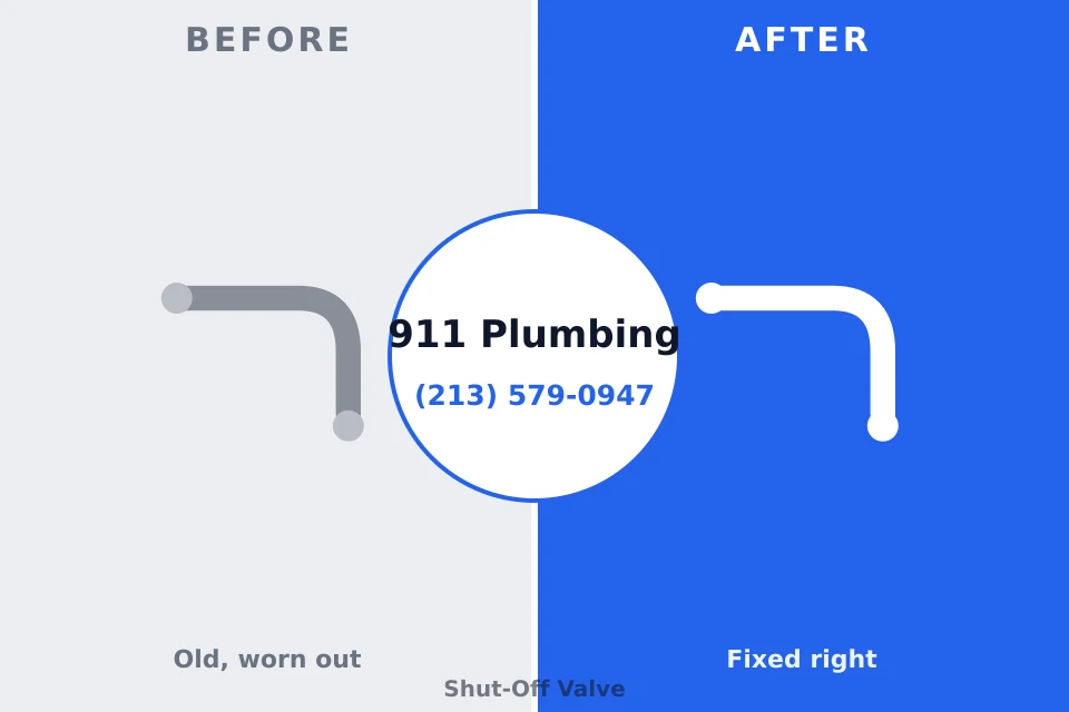 Before and after: plumbing repair Heritage Hills, NY